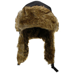 "Black Fur Lined Trapper Winter Hat by KB Ethos - Stay Warm in Style"
