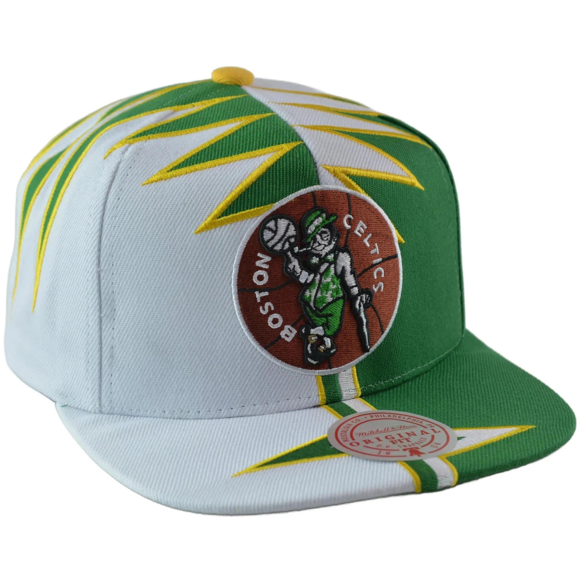 Boston Celtics NBA Shockwave Men's Snapback Hat by Mitchell & Ness