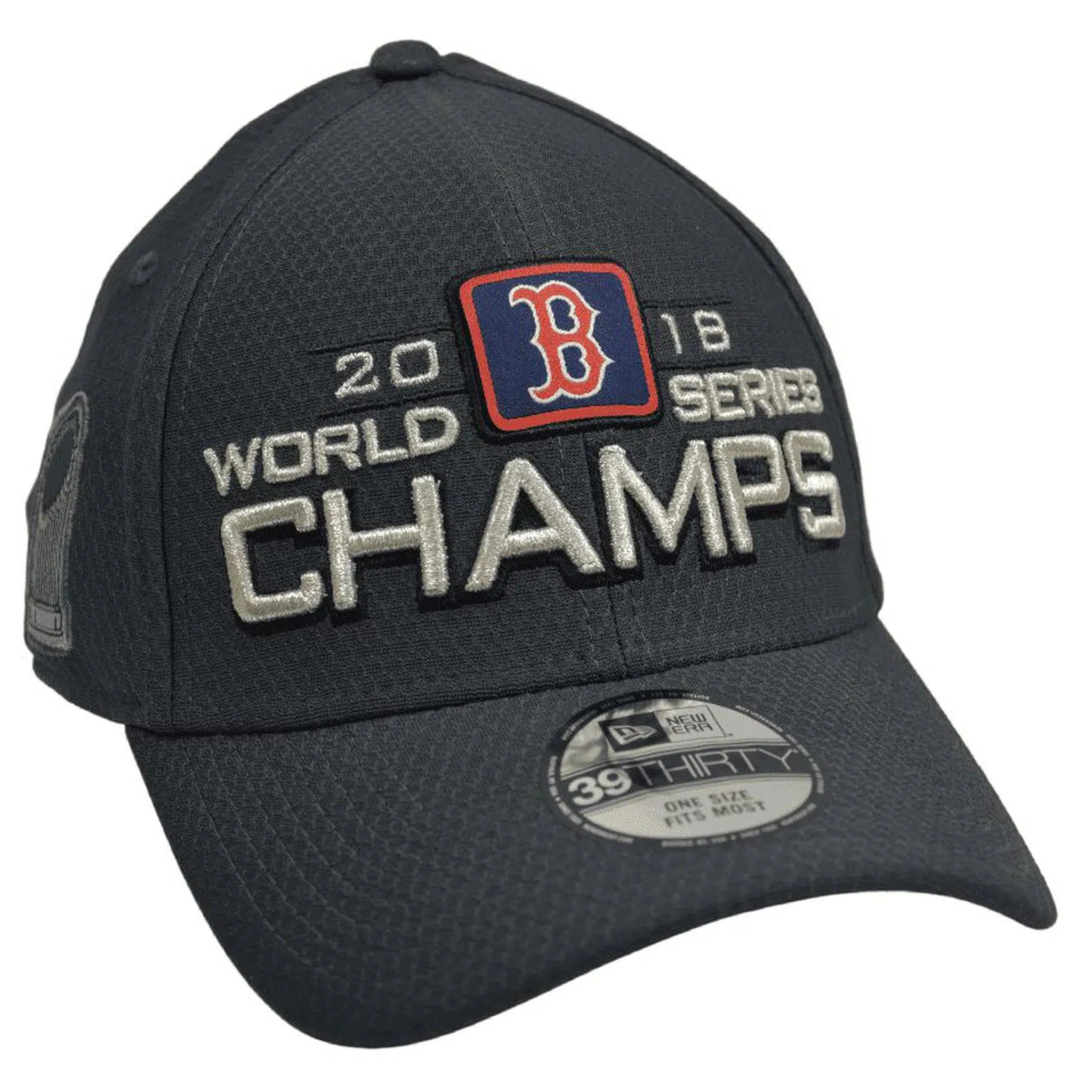 Boston Red Sox 39THIRTY Dark Gray World Series Champions MLB Baseball Hat