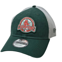 Boston Red Sox New Era 9FORTY 9x MLB World Series Champs Kelly Green Mesh Back Baseball Hat