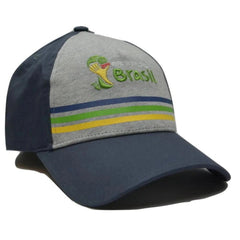 Brasil FIFA World Cup Charcoal Gray Adjustable Cap Brazil Soccer Hat