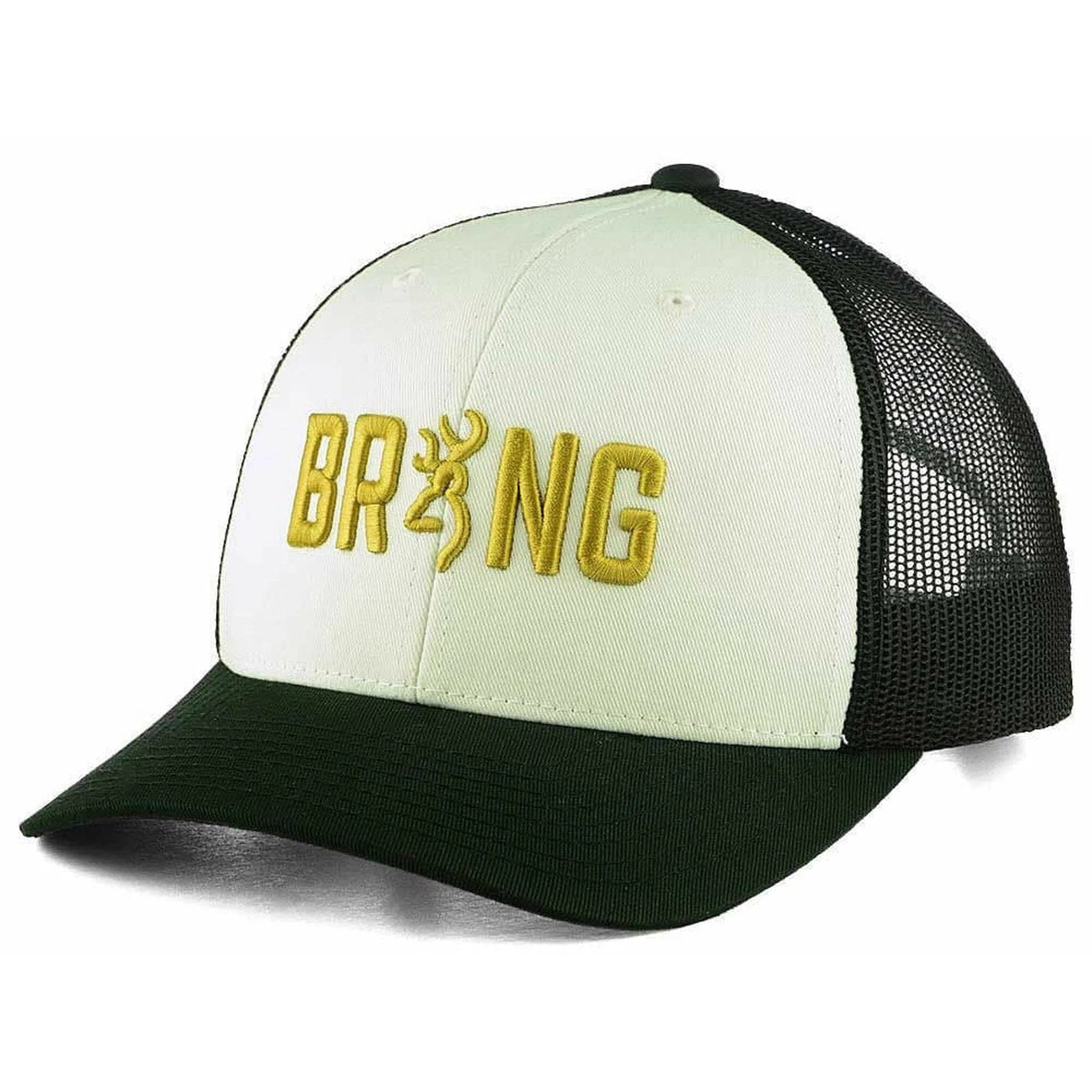 Browning Arms Shooting Sports Adjustable Black & White Trucker Baseball Style Cap