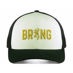 Browning Arms Shooting Sports Adjustable Black & White Trucker Baseball Style Cap