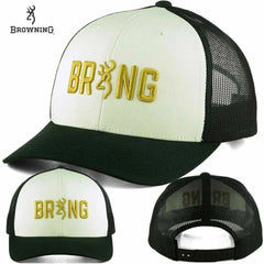 Browning Arms Shooting Sports Adjustable Black & White Trucker Baseball Style Cap