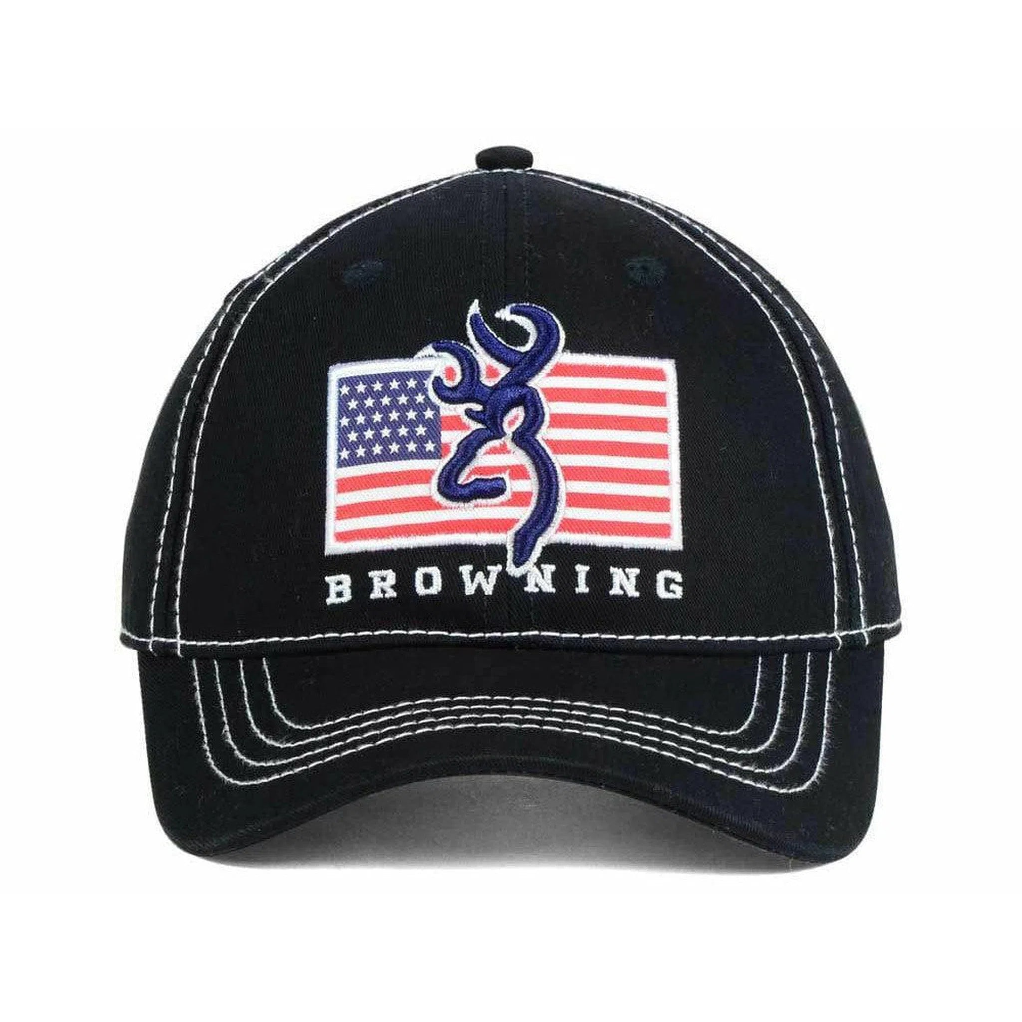 Browning Arms Shooting Sports US Flag Pride Adjustable Black Baseball Style Cap