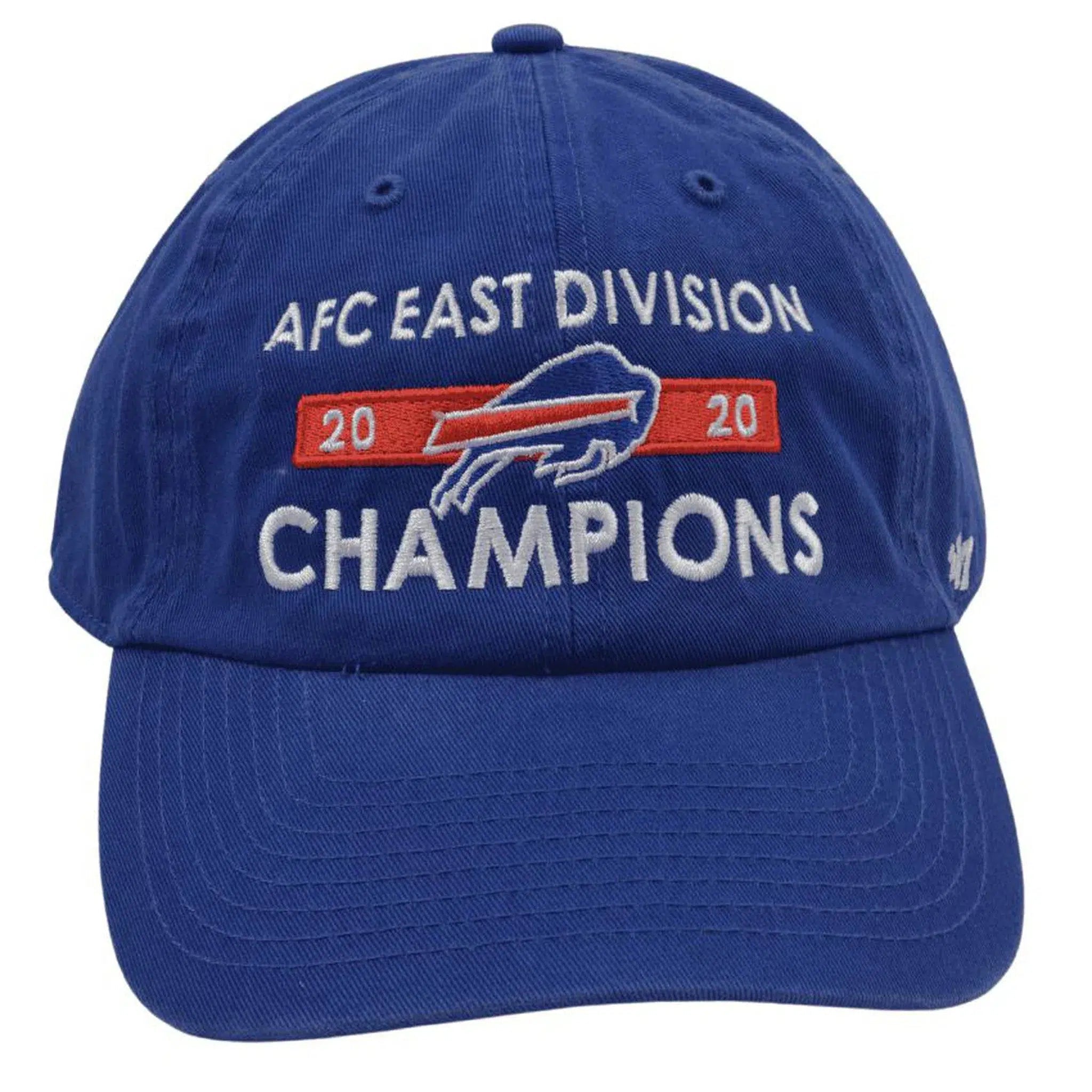 Buffalo Bills AFC East Champions NFL Team Clean Up Adjustable Blue Hat by '47