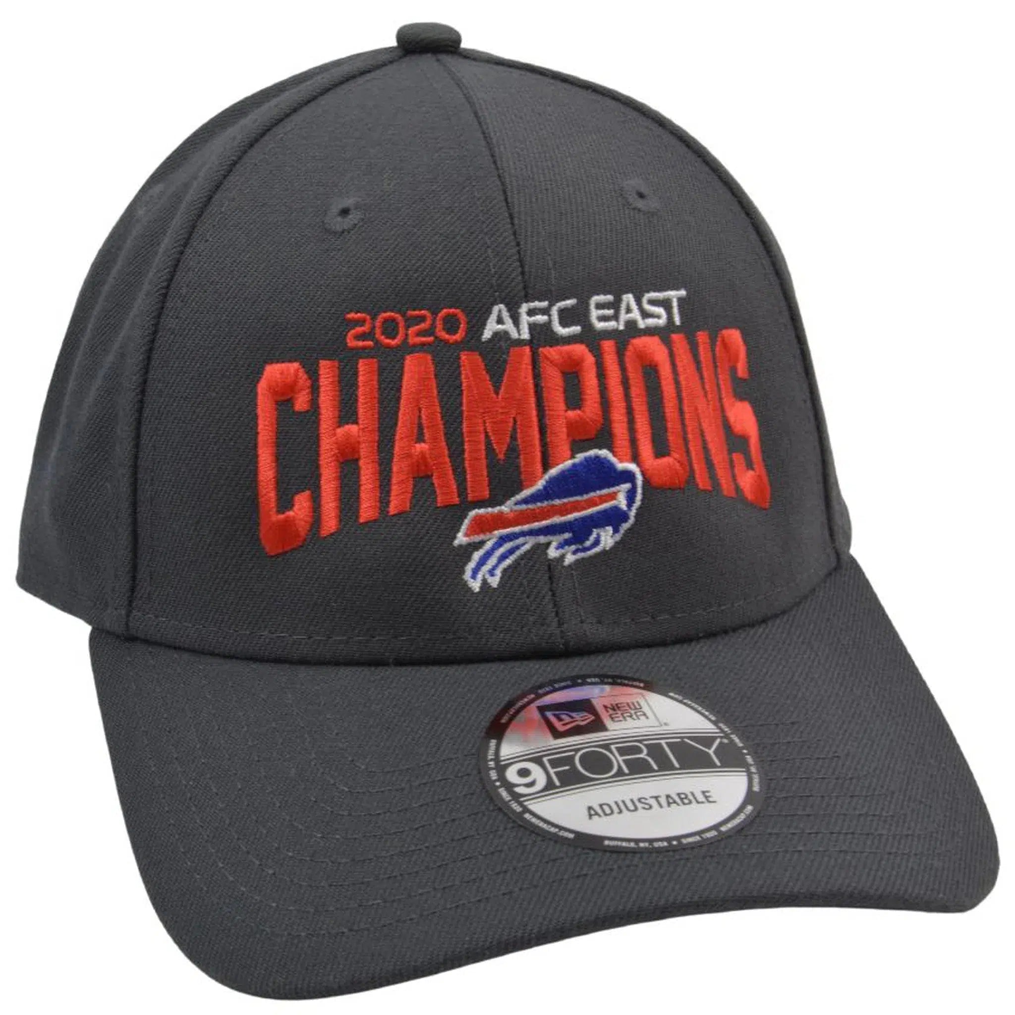 Buffalo Bills New Era 9FORTY AFC East NFL Champions Gray Adjustable Hat