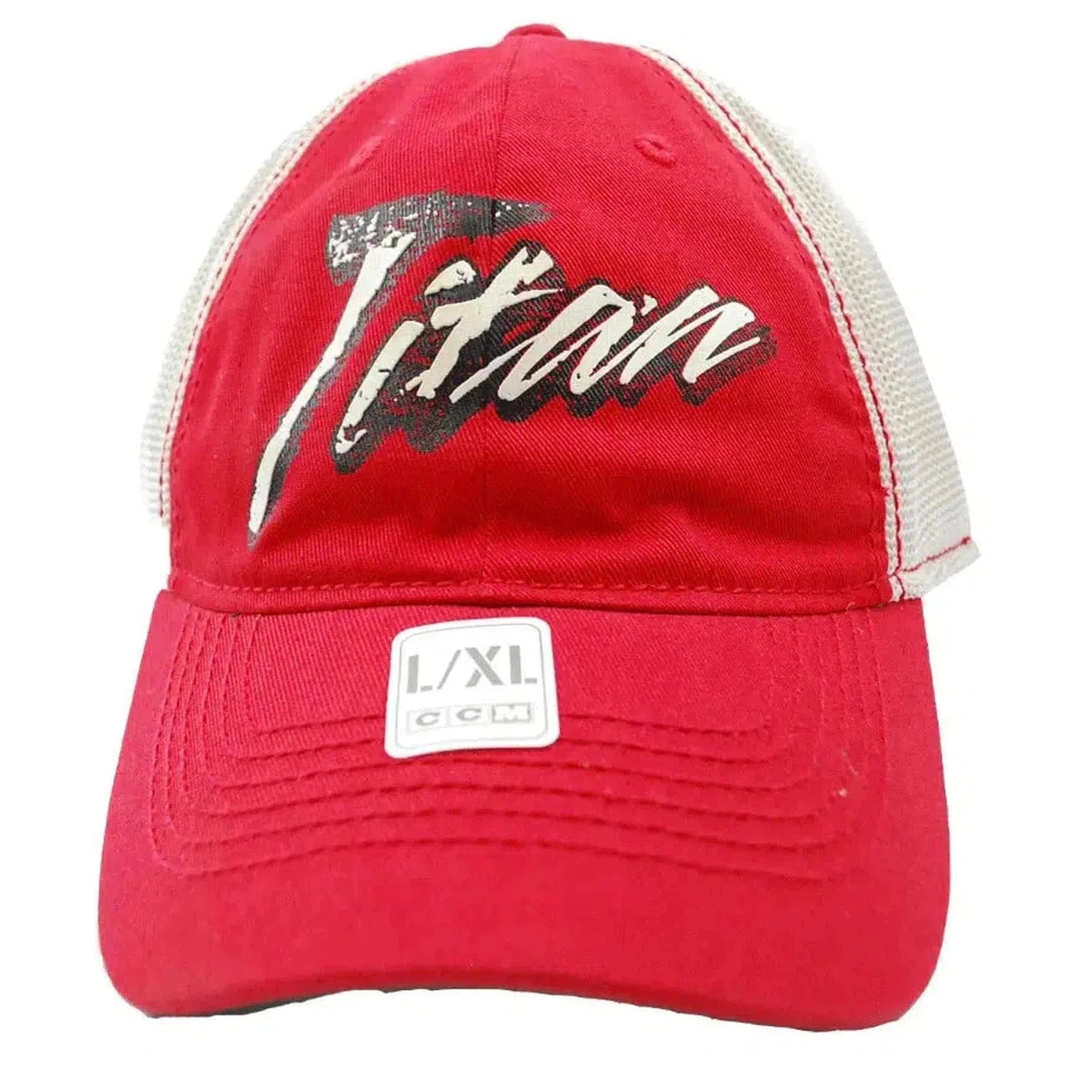 CCM Retro Titan Hockey Stick Brand Flexfit Mesh Back Hockey Hat