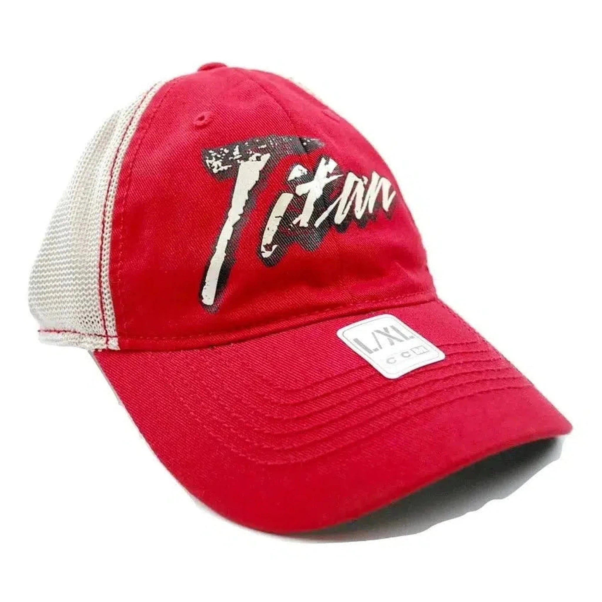 CCM Retro Titan Hockey Stick Brand Flexfit Mesh Back Hockey Hat