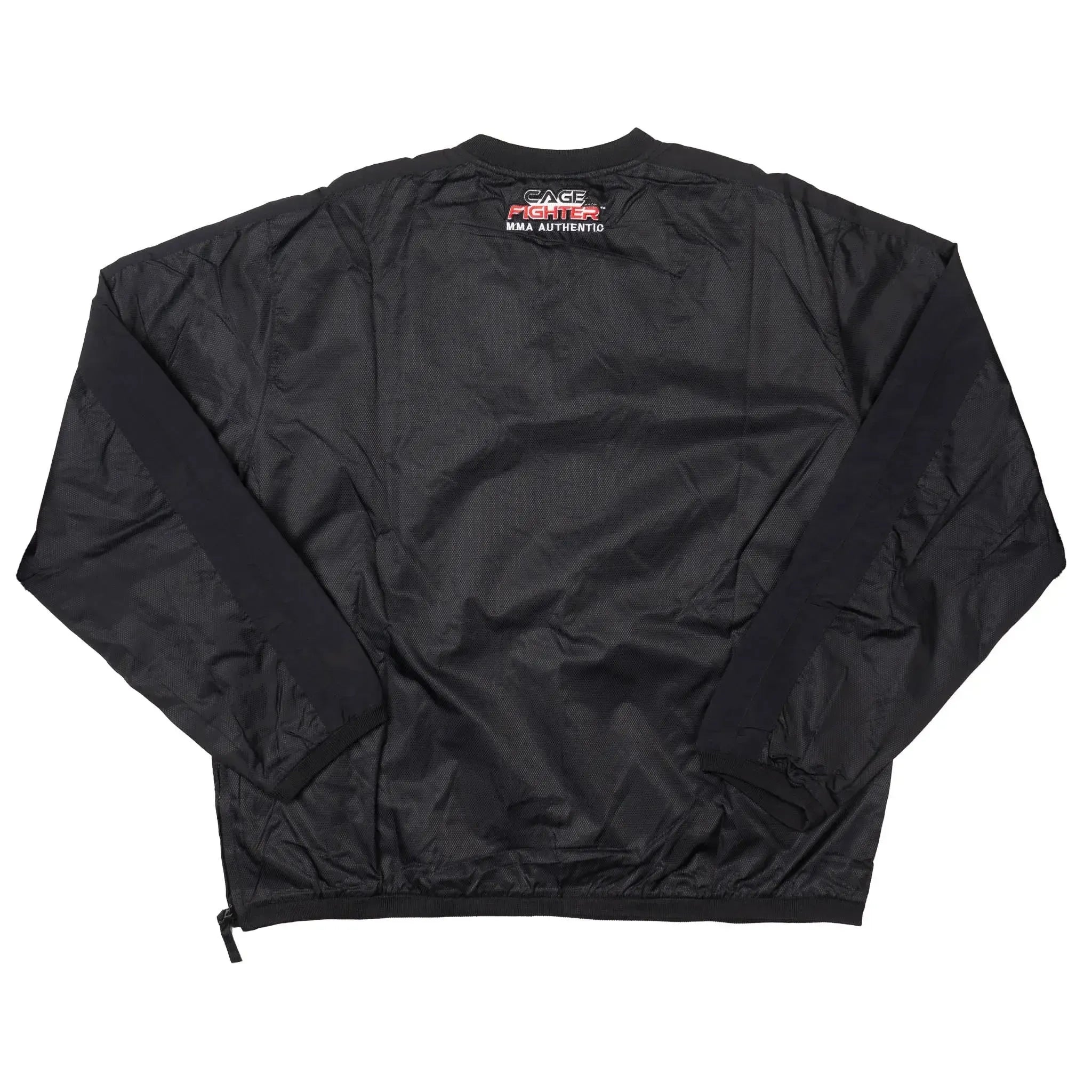 Cage Fighter MMA Black Nylon 3/4 Zip Golf Style Pullover Jacket