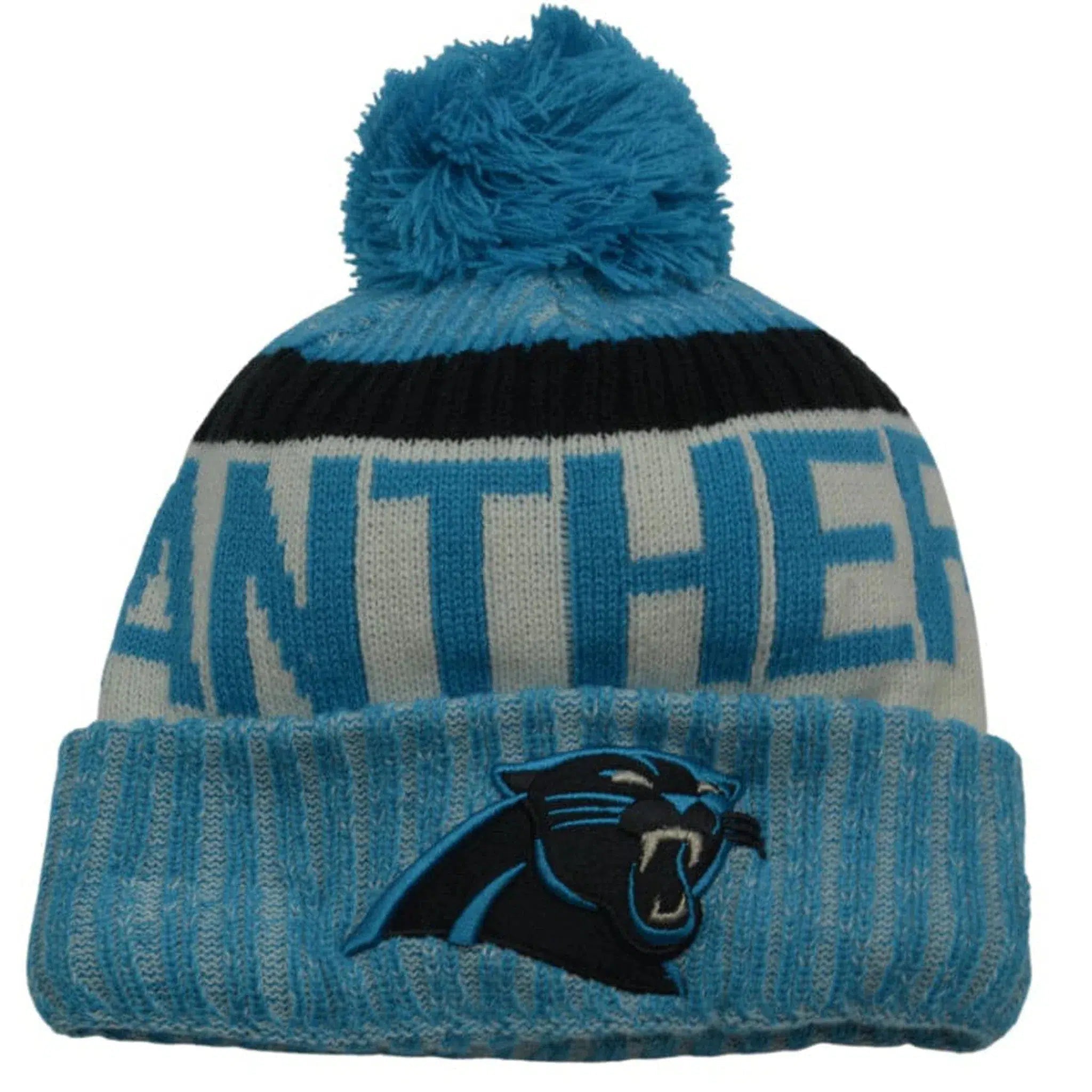 Carolina Panthers NFL Football Team Sport Knit Beanie Pom Pom Winter Hat