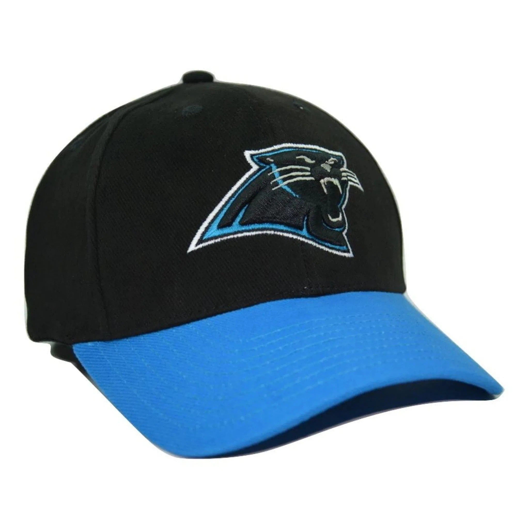 Carolina Panthers NFL Team Apparel 2 Tone Black & Teal Adjustable Football Cap