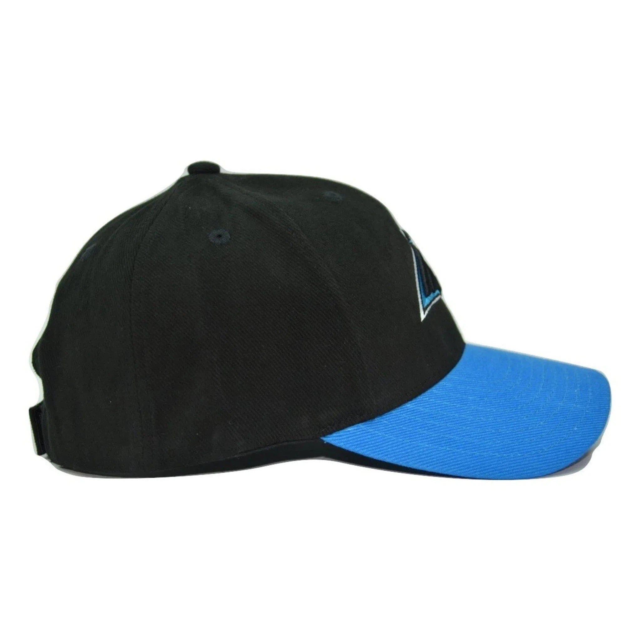 Carolina Panthers NFL Team Apparel 2 Tone Black & Teal Adjustable Football Cap