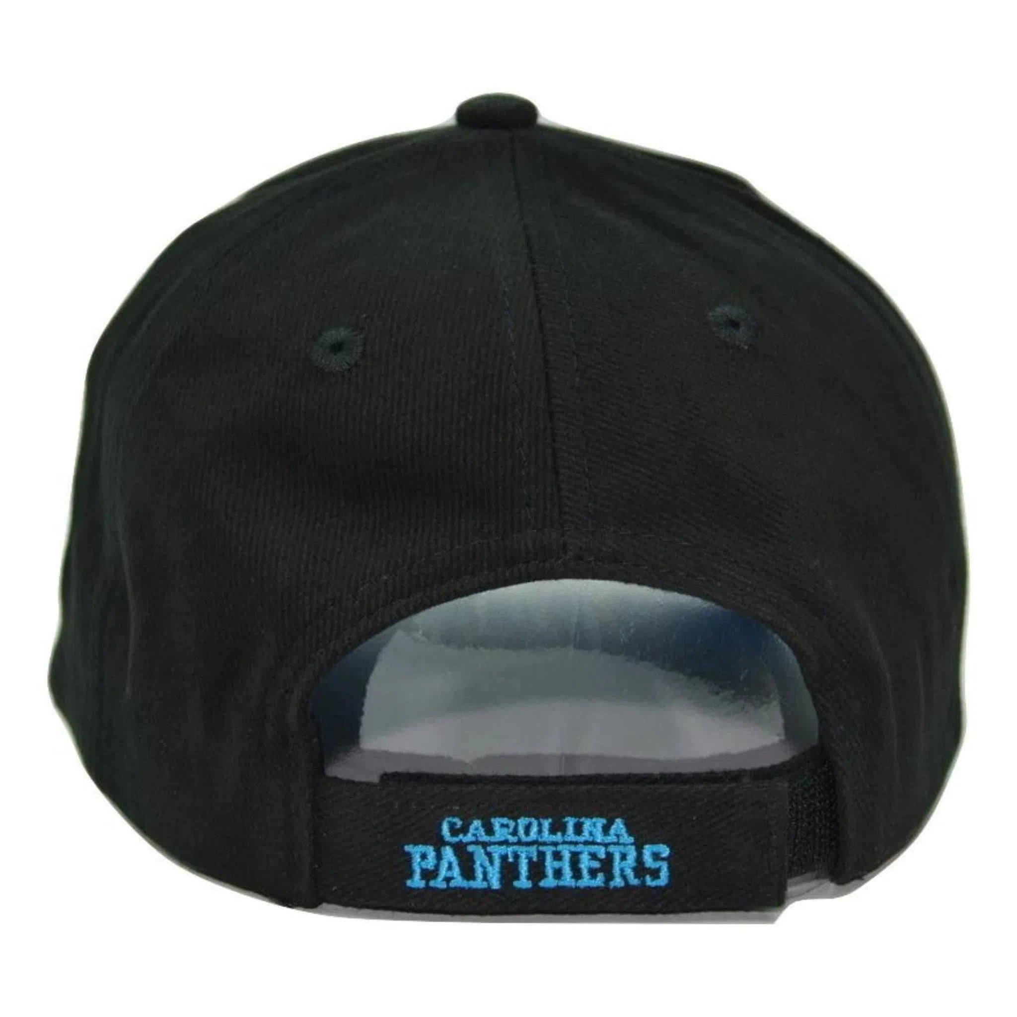 Carolina Panthers NFL Team Apparel 2 Tone Black & Teal Adjustable Football Cap