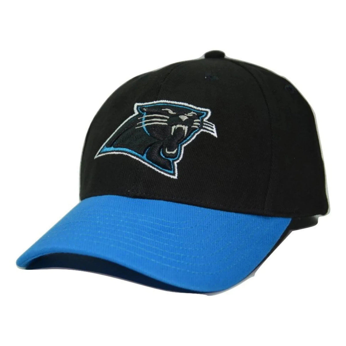 Carolina Panthers NFL Team Apparel 2 Tone Black & Teal Adjustable Football Cap