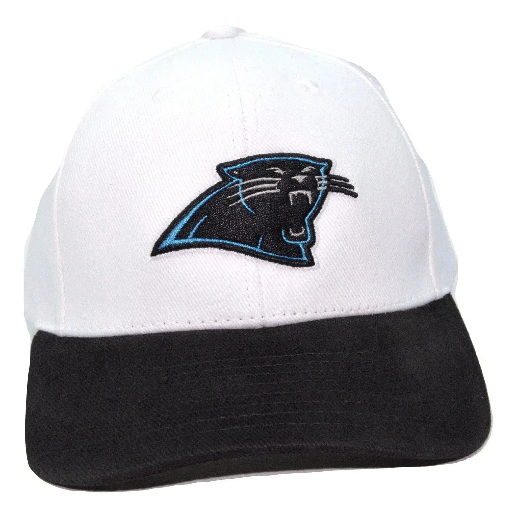 Carolina Panthers NFL Team Apparel White & Black Adjustable Football Cap Hat