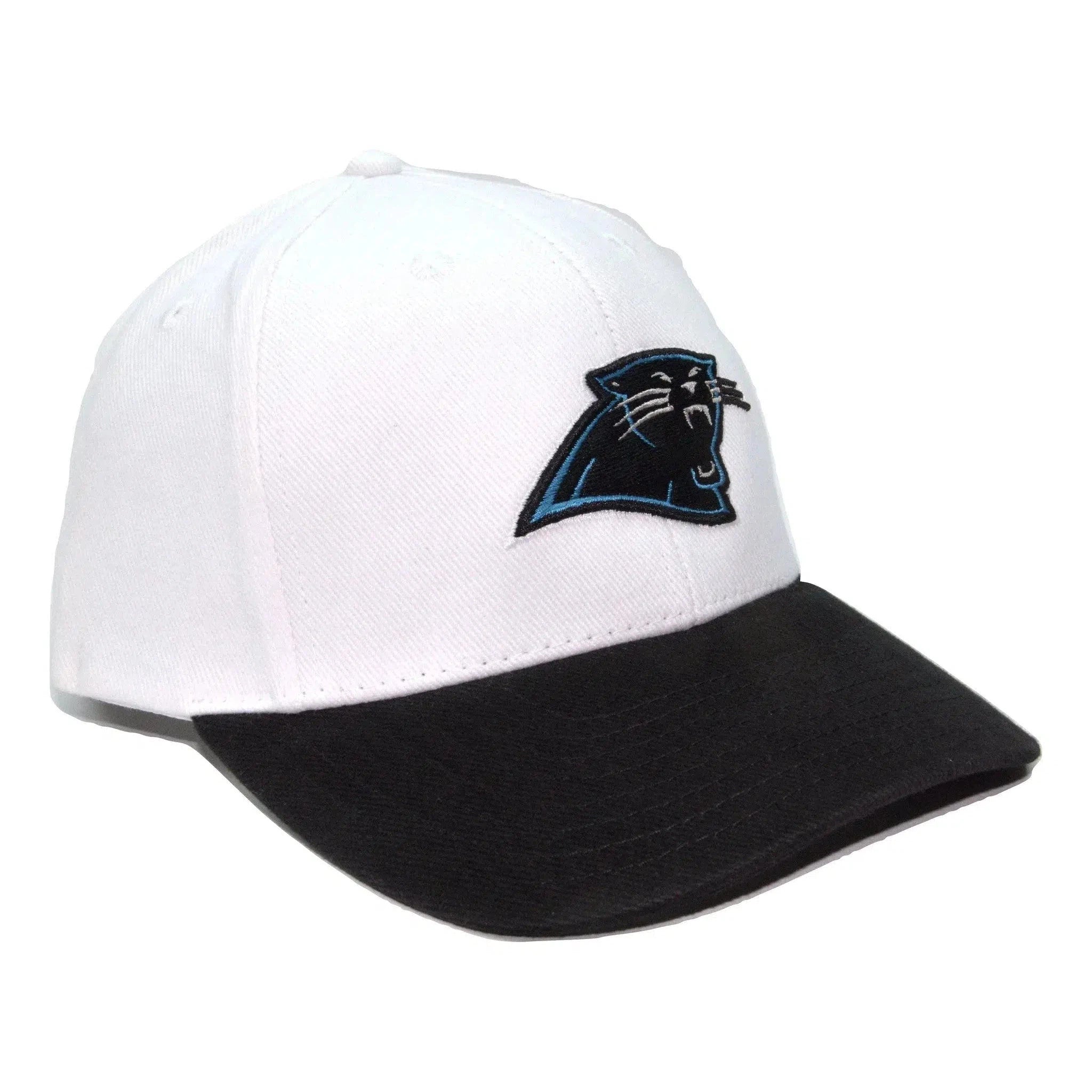 Carolina Panthers NFL Team Apparel White & Black Adjustable Football Cap Hat