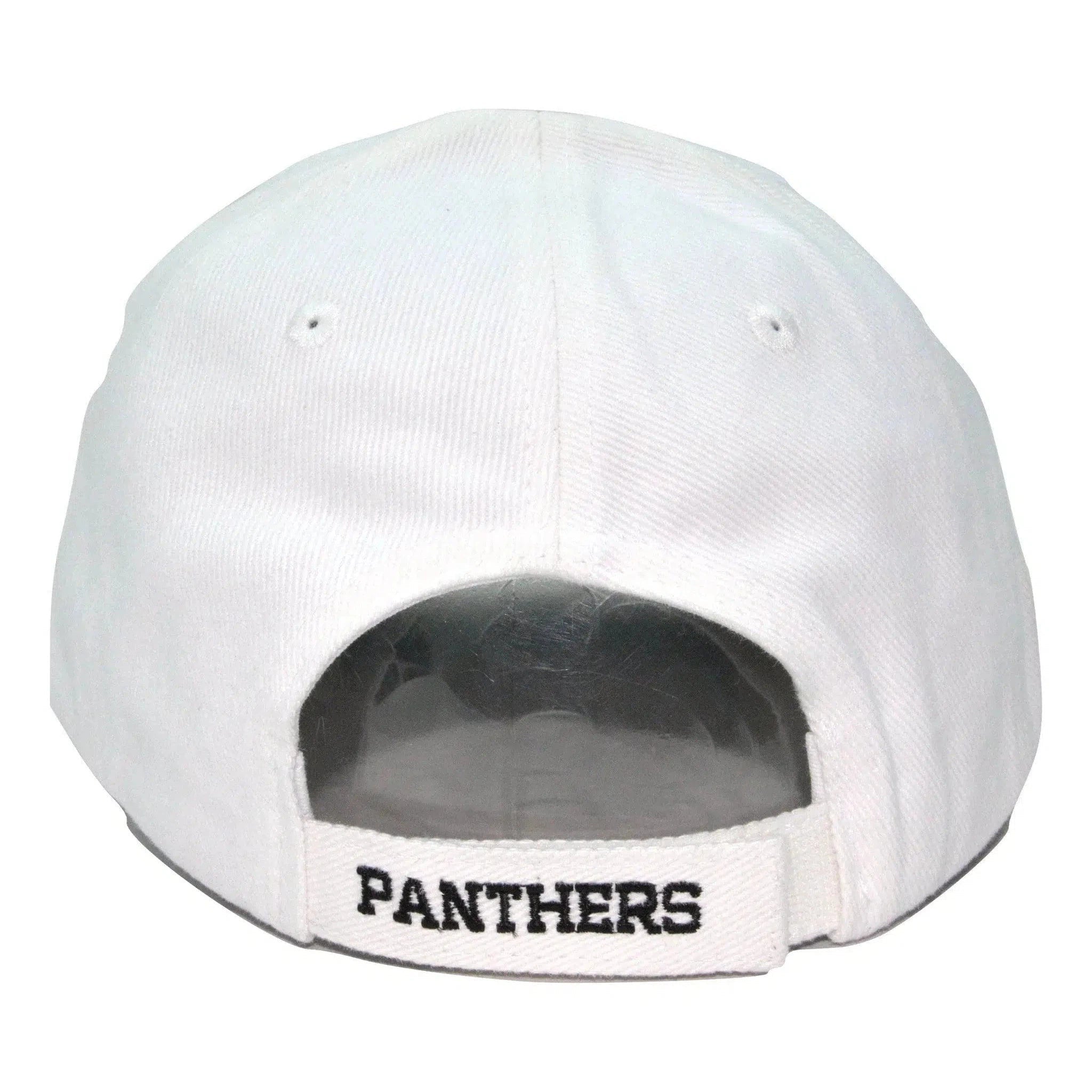 Carolina Panthers NFL Team Apparel White & Black Adjustable Football Cap Hat