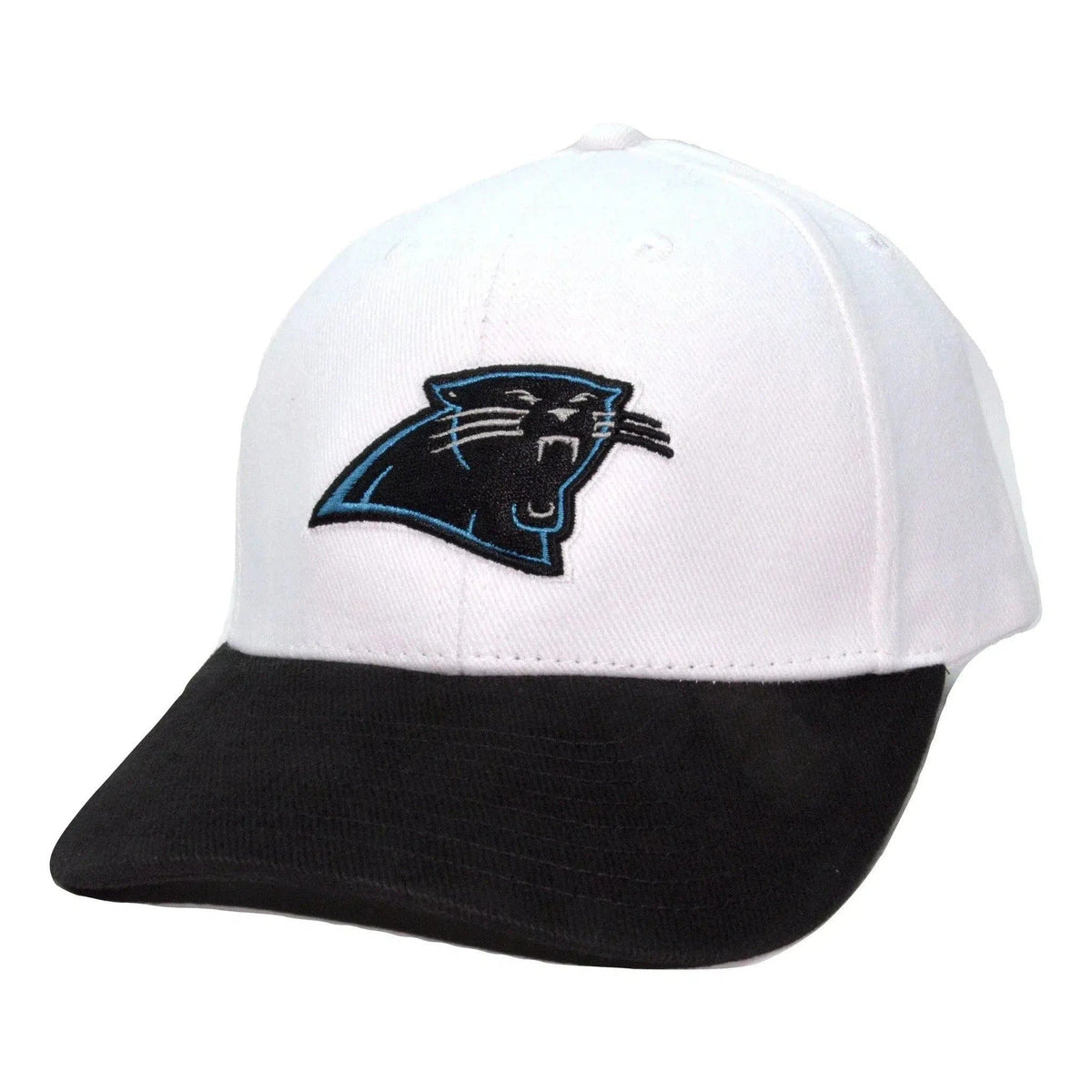 Carolina Panthers NFL Team Apparel White & Black Adjustable Football Cap Hat