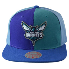 Charlotte Hornets NBA Team Era Pinwheel Men's Snapback Cap, Flat Bill Hat by Mitchell & Ness