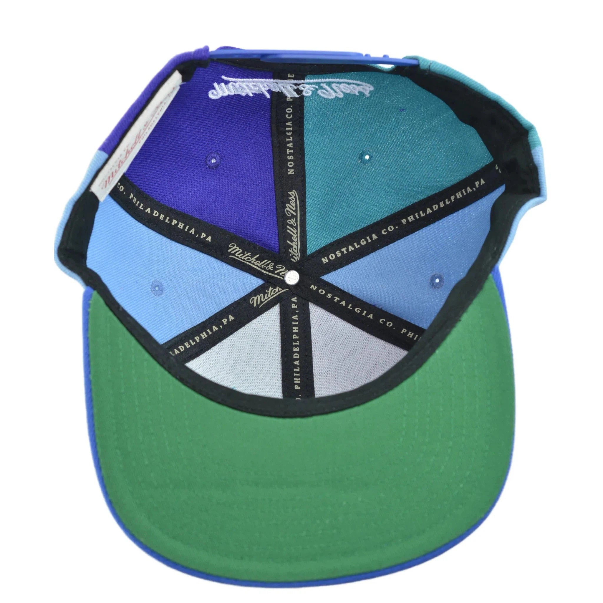 Charlotte Hornets NBA Team Era Pinwheel Men's Snapback Cap, Flat Bill Hat by Mitchell & Ness