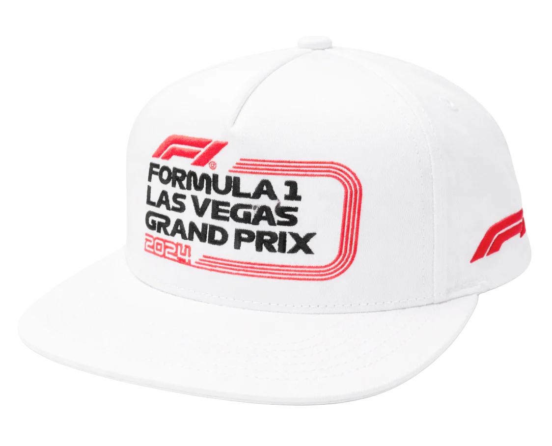 Formula 1 2024 Las Vegas Grand Prix White Flat Bill Snapback Hat