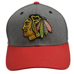 Chicago Blackhawks 181VZ NHL Hockey Red & Gray 2Tone Adjustable Hockey Hat