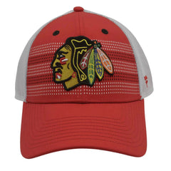 Chicago Blackhawks Iconic Grid NHL Logo Adjustable Trucker Hockey Hat