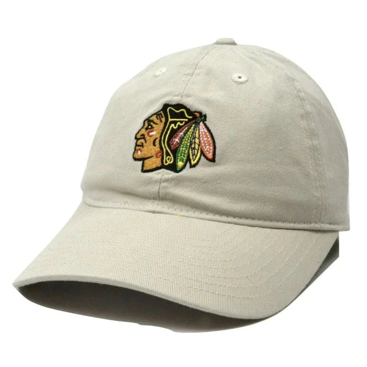 Chicago Blackhawks NHL Relaxed Fit Adjustable Tan Hockey Cap Hat