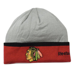 Chicago Blackhawks Reebok KU88Z NHL 2 Tone Cuffed Knit Hockey Beanie Winter Hat