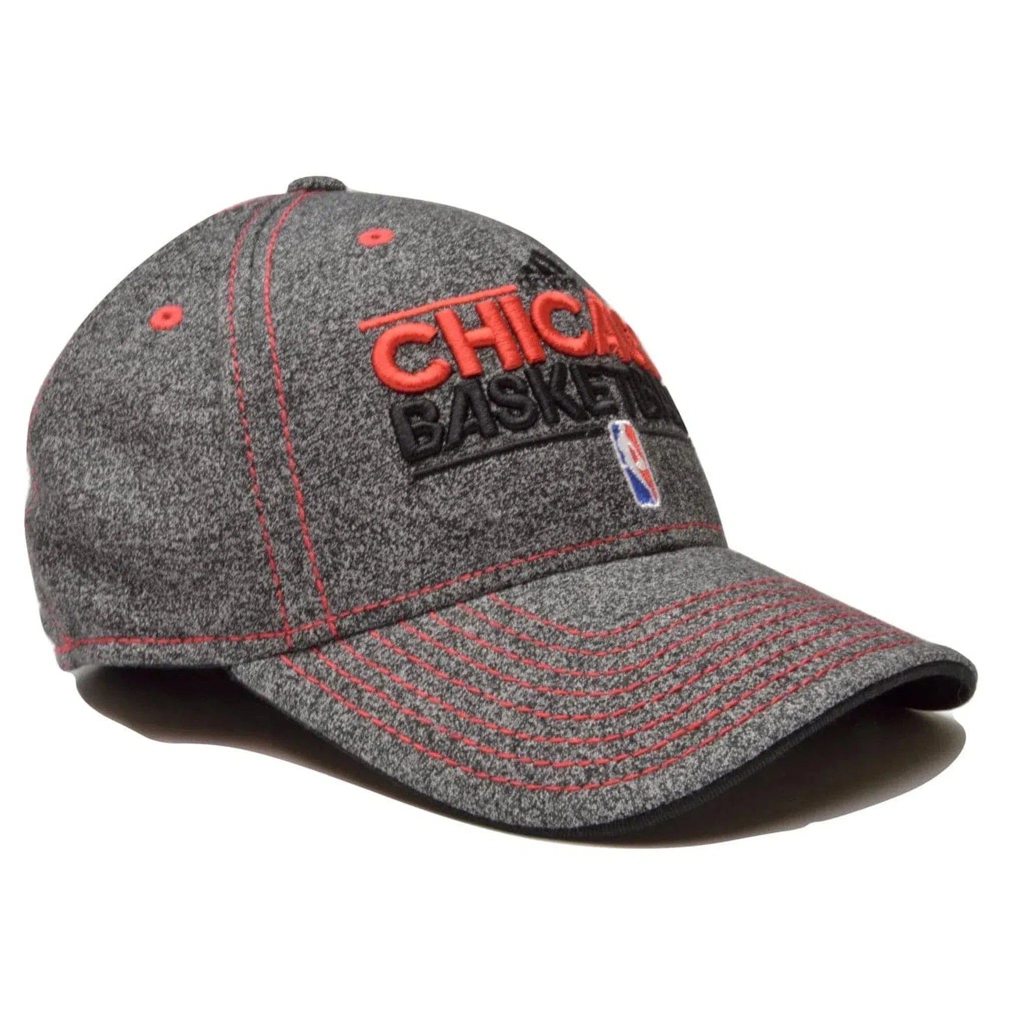 Chicago Bulls Adidas M168Z NBA Basketball Gray Team Flex Fit Hat - L/XL