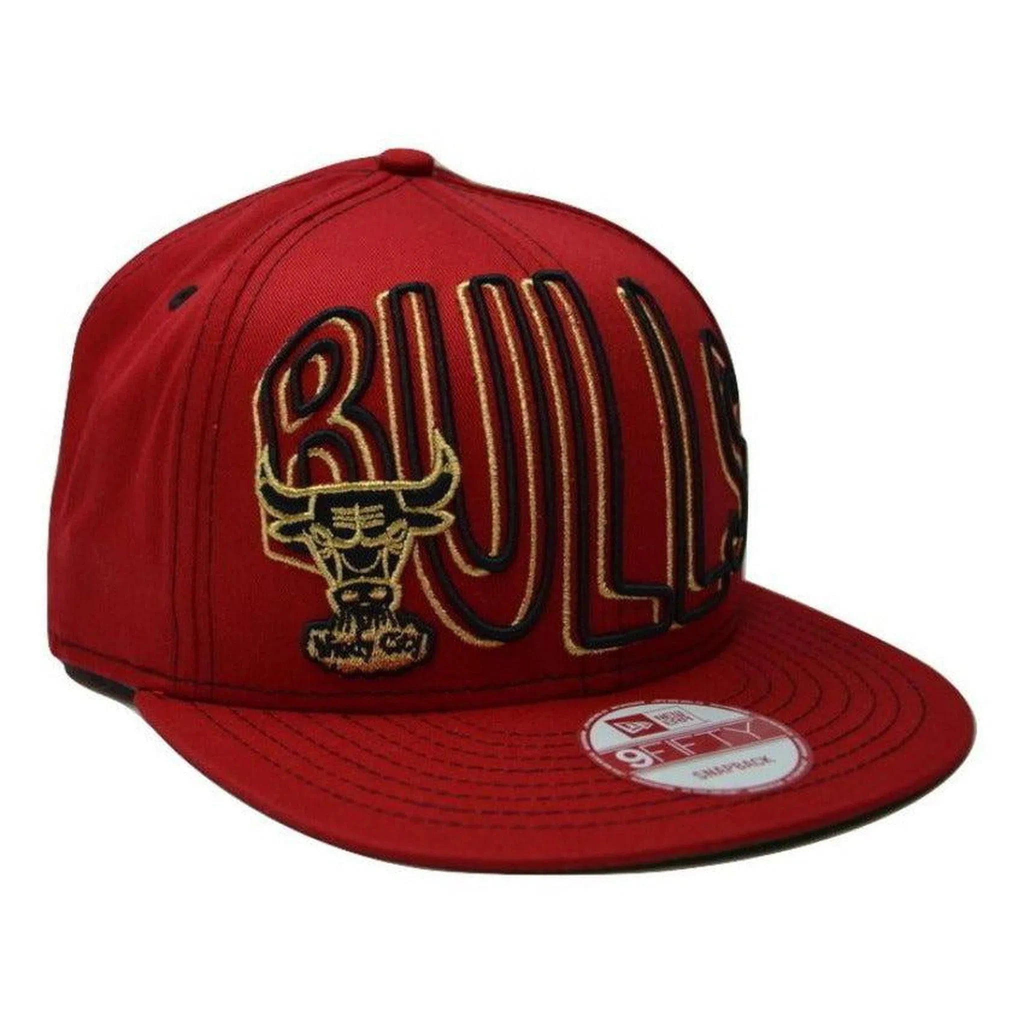 Chicago Bulls New Era 9FIFTY Double NBA Basketball Team Red Snapback Hat