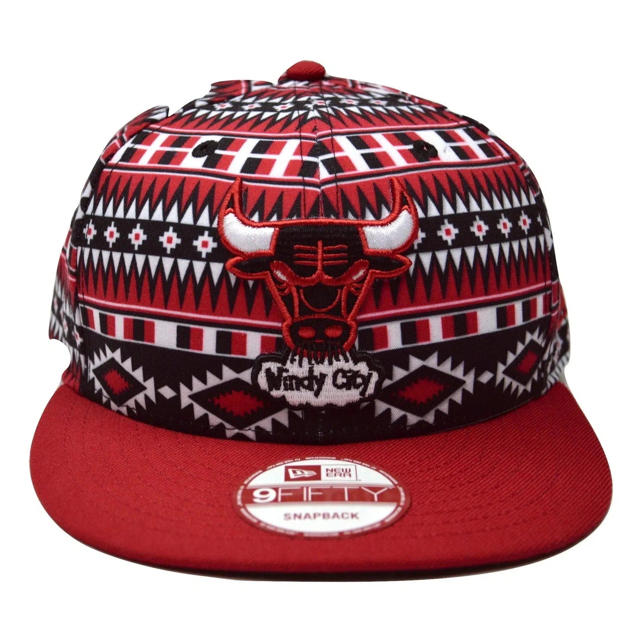 Chicago Bulls New Era 9Fifty HWC All Print Red NBA Basketball Snapback Hat