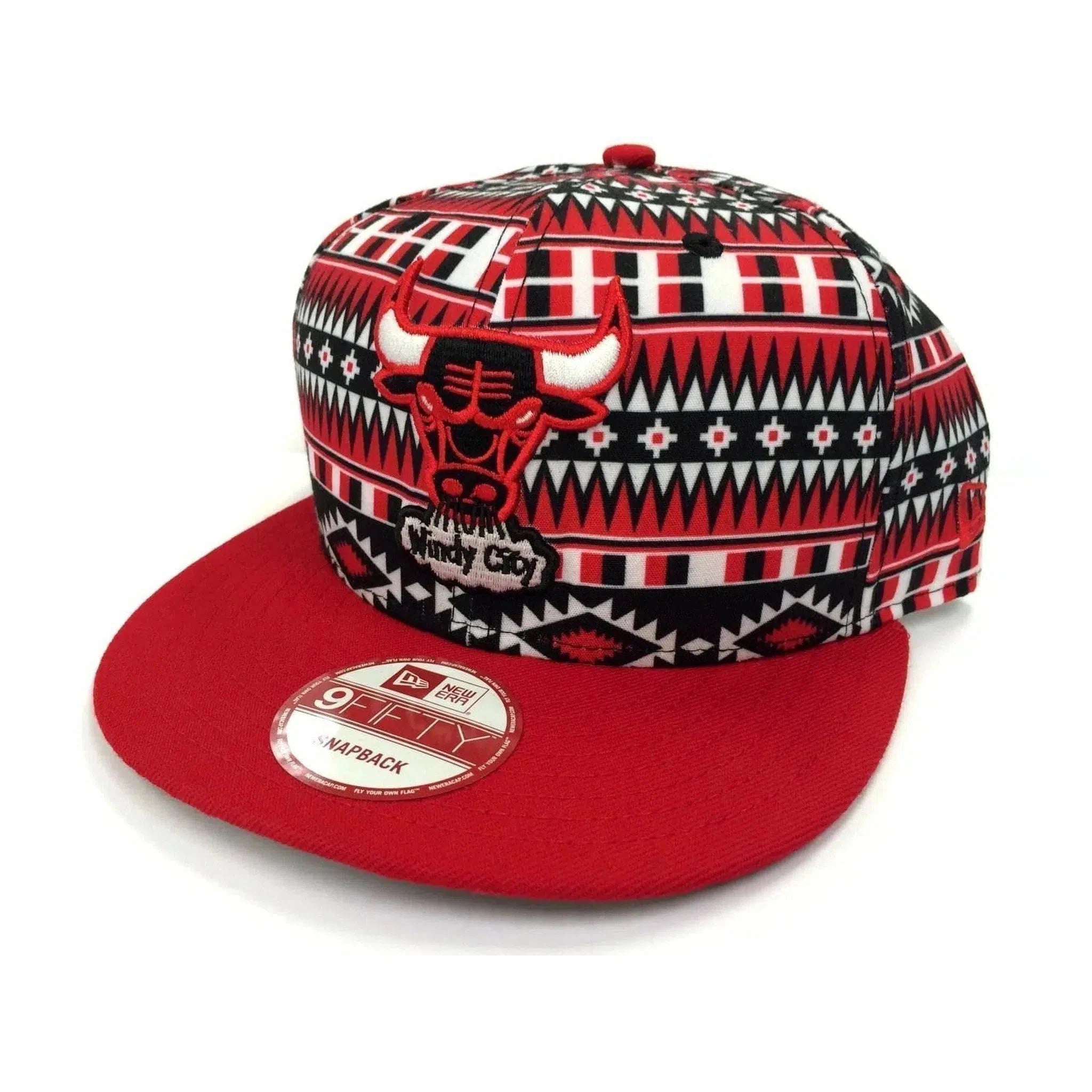 Chicago Bulls New Era 9Fifty HWC All Print Red NBA Basketball Snapback Hat