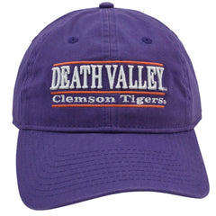 Clemson Tigers Death Valley The Game NCAA 3 Bar Team Name Logo Hat