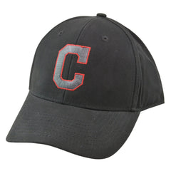 Cleveland Guardians Fan Favorite Black MLB Team Logo Adjustable Hat