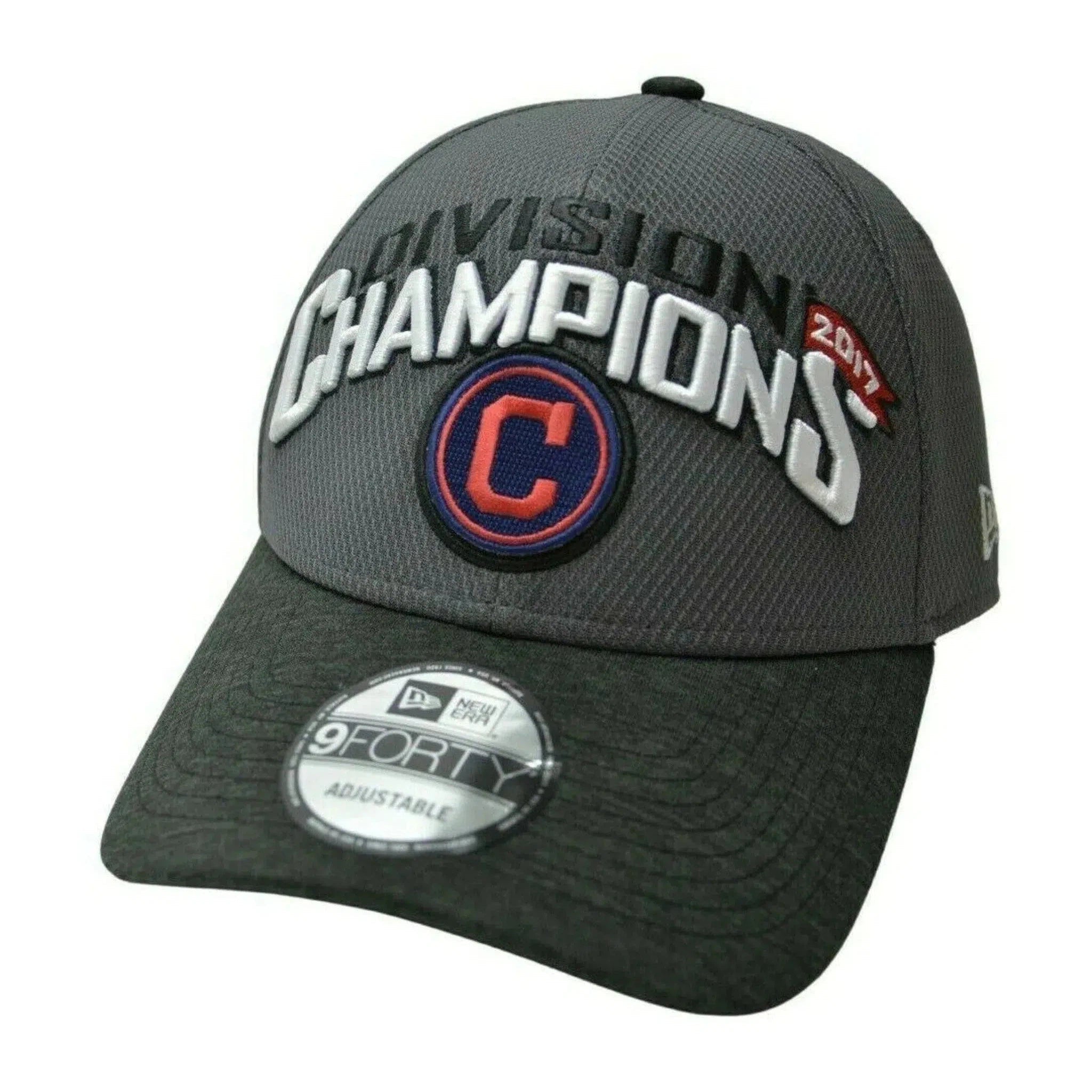 Cleveland Guardians New Era 9FORTY MLB Division Champs 2 Tone Gray Adjustable Baseball Hat