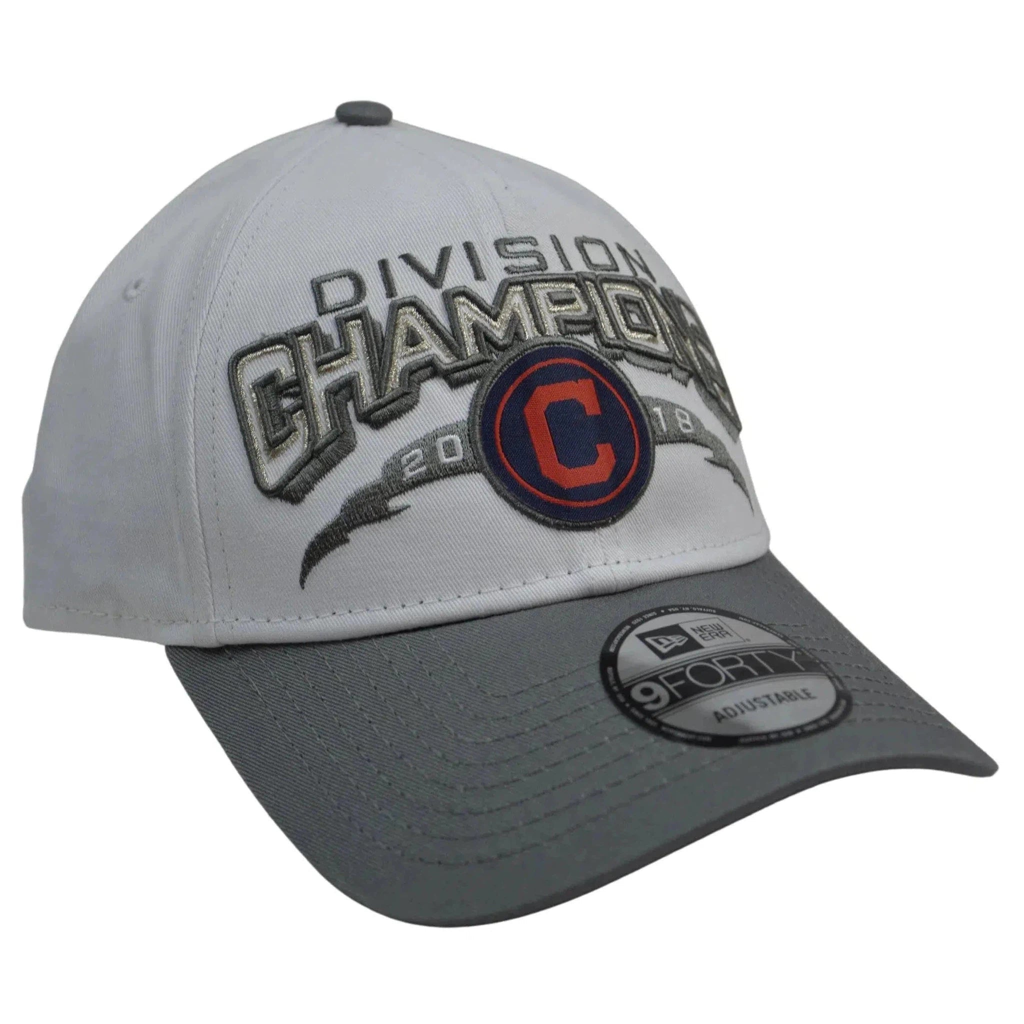 Cleveland Guardians New Era 9FORTY MLB Division Champs 2 Tone Gray & White Adjustable Baseball Hat