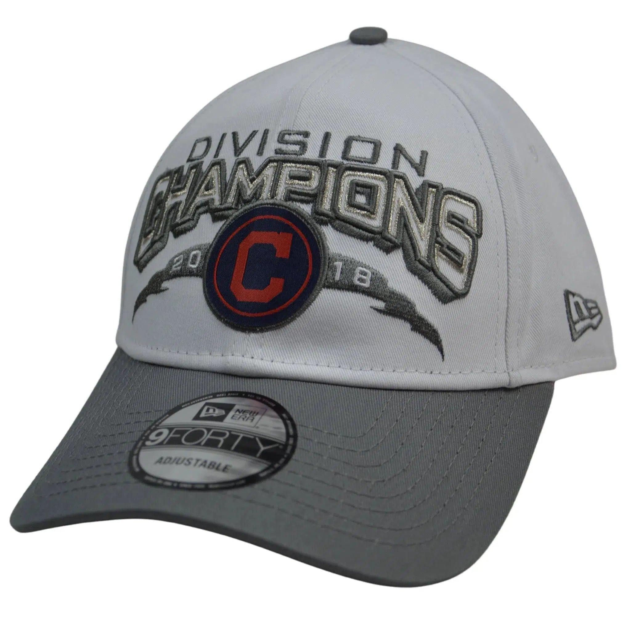 Cleveland Guardians New Era 9FORTY MLB Division Champs 2 Tone Gray & White Adjustable Baseball Hat