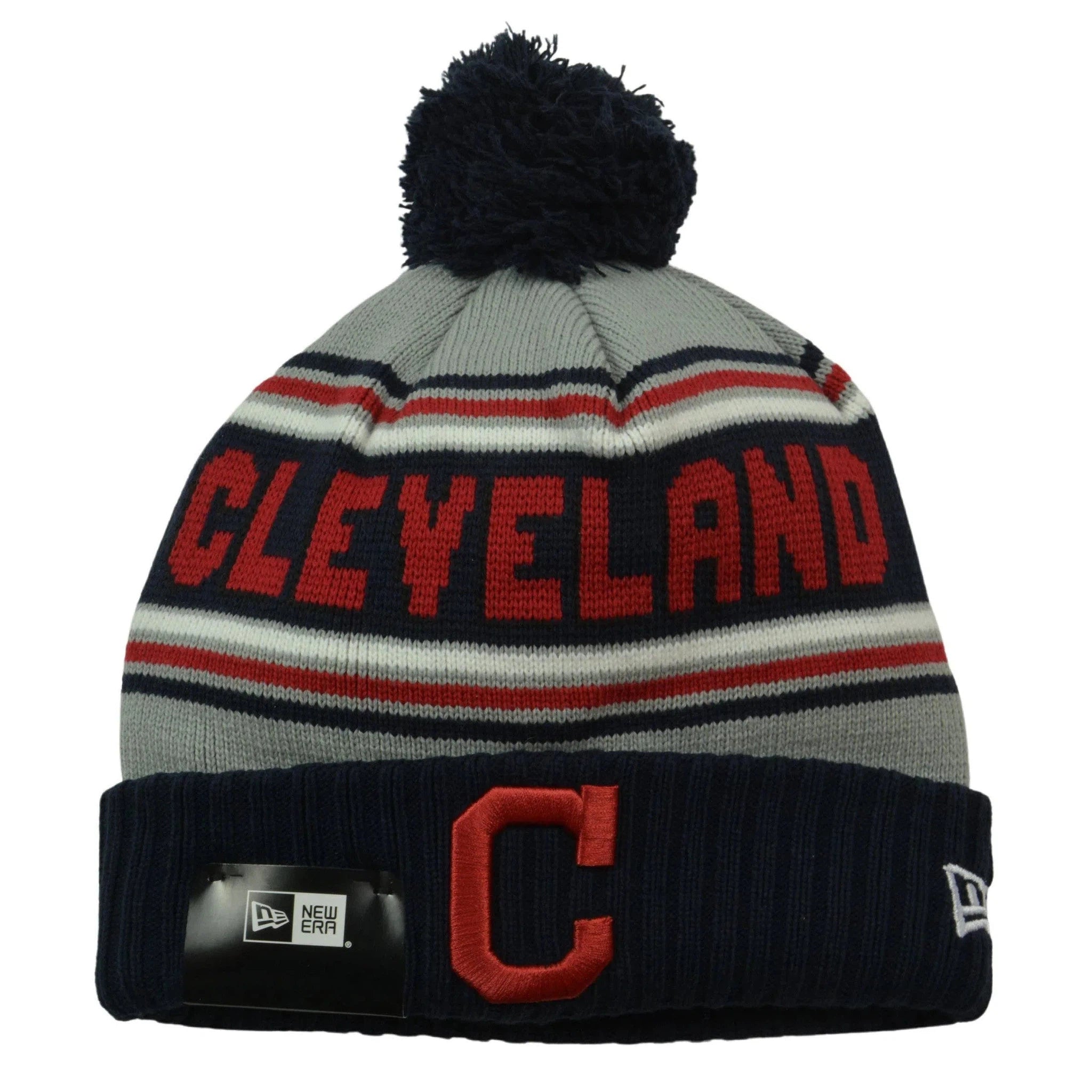 Cleveland Guardians New Era MLB OTC Knit Beanie Pom Pom Winter Hat