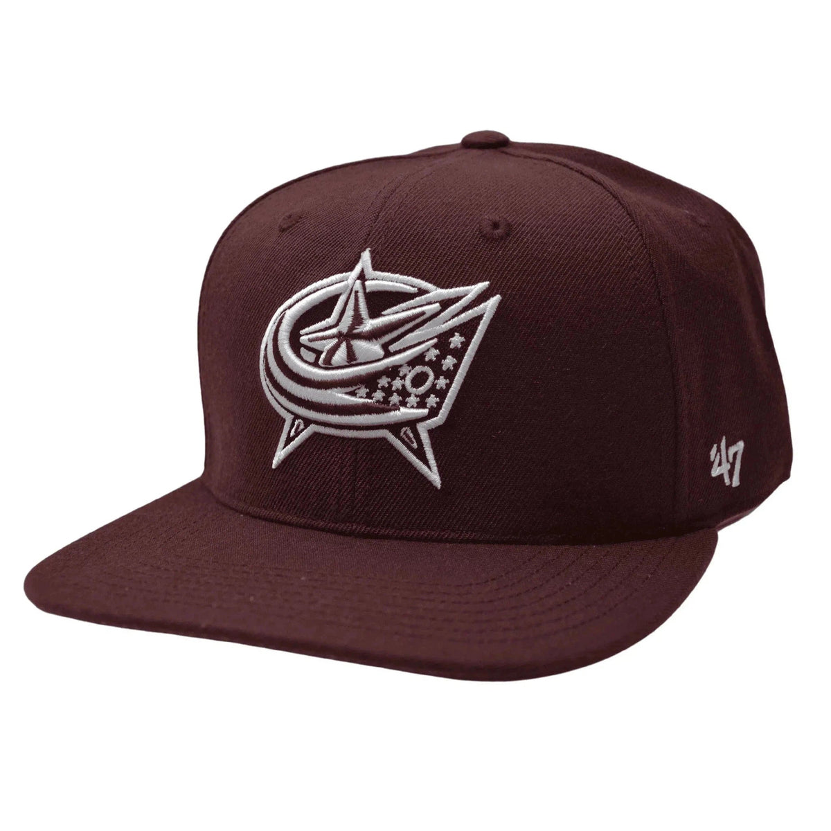 Columbus Blue Jackets NHL Dark Maroon No Shot Adjustable Captain Snapback Hat