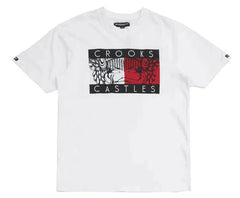 "Crooks & Castles FIGUH White Men's T-Shirt: Authentic Streetwear Elegance"