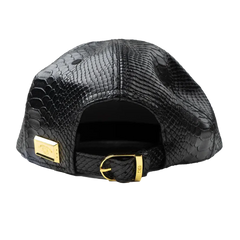 Capital Gains Men's Streetwear Snake Leather Black Adjustable Strap Back Hat