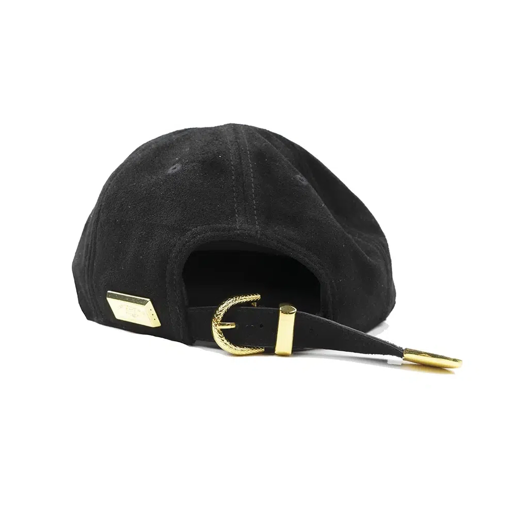 Capital Gains Men's Streetwear Black Suede Hat Adjustable Strap Back Cap