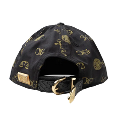 Capital Gains Men's Streetwear Monogram & Snakeskin Flat Bill Hat Strap Back Cap