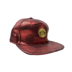 Capital Gains Men's Streetwear Classic Crackled Metallic Red Hat Adjustable Strap Back Cap