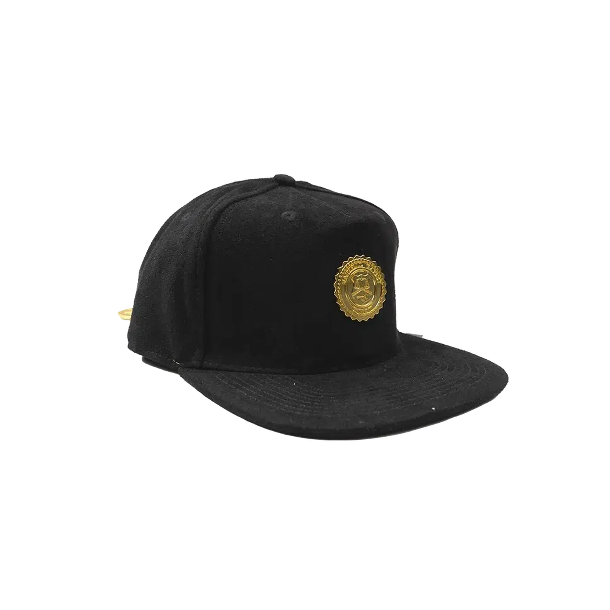 Capital Gains Men's Streetwear Black Suede Hat Adjustable Strap Back Cap