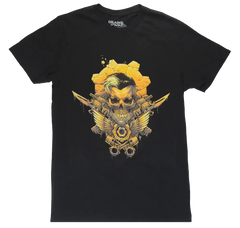 Gears of War Tactics Skull Tee by Luke Preece – Black Gamer Shirt