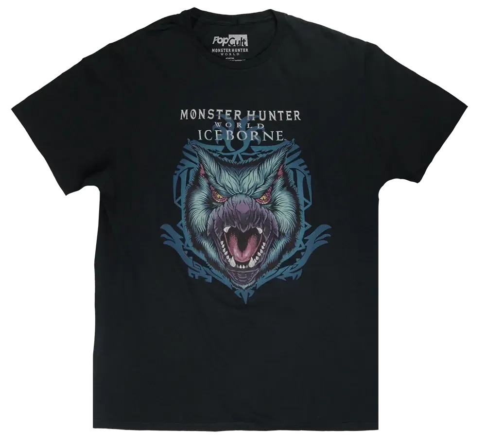 Monster Hunter World Iceborne T-Shirt – Pop Cult Black XL Graphic Tee