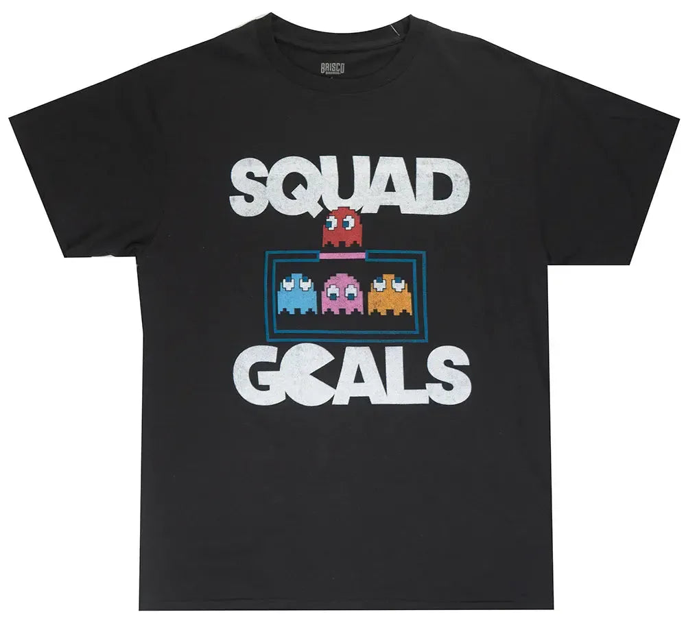 Pac-Man Squad Goals T-Shirt – Retro Video Game Tee Unisex Black